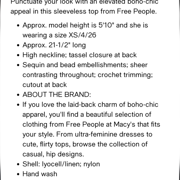 Free People MOROCCO Embellished Top - Picture 11 of 13